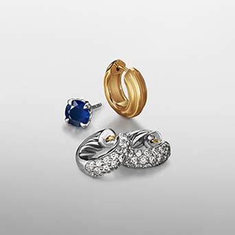 David Yurman earrings for men and women.